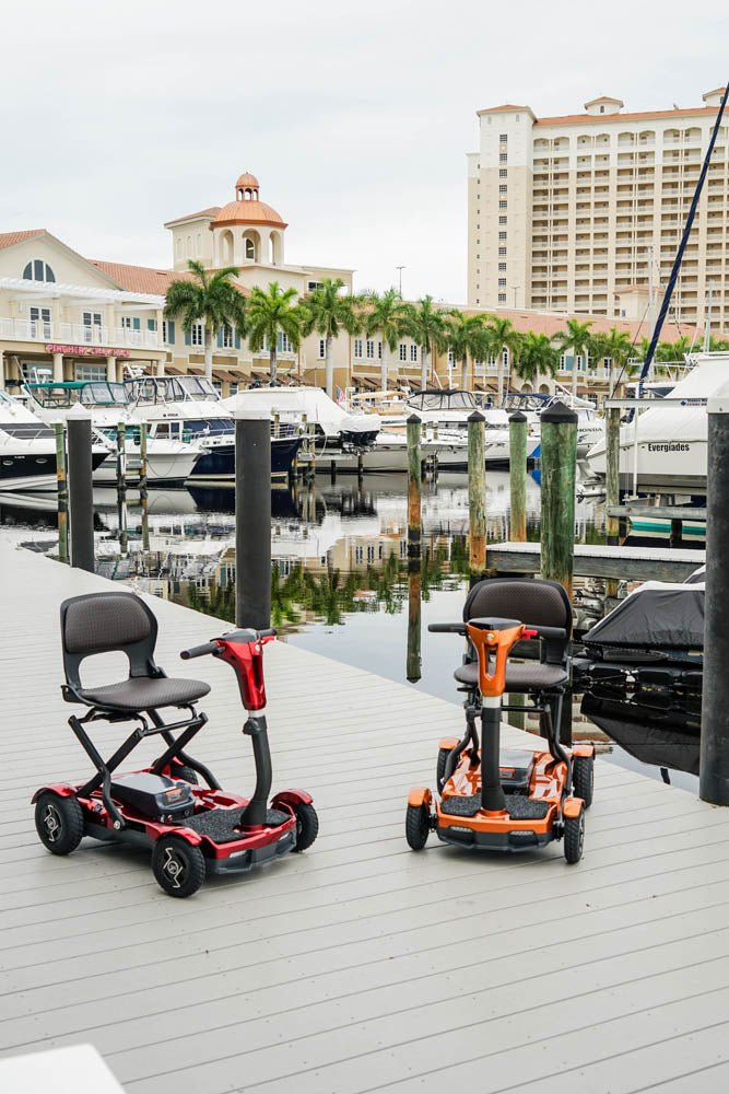 EV Rider TeQno - Auto Folding Electric Scooter! - Wheelchairs in Motion