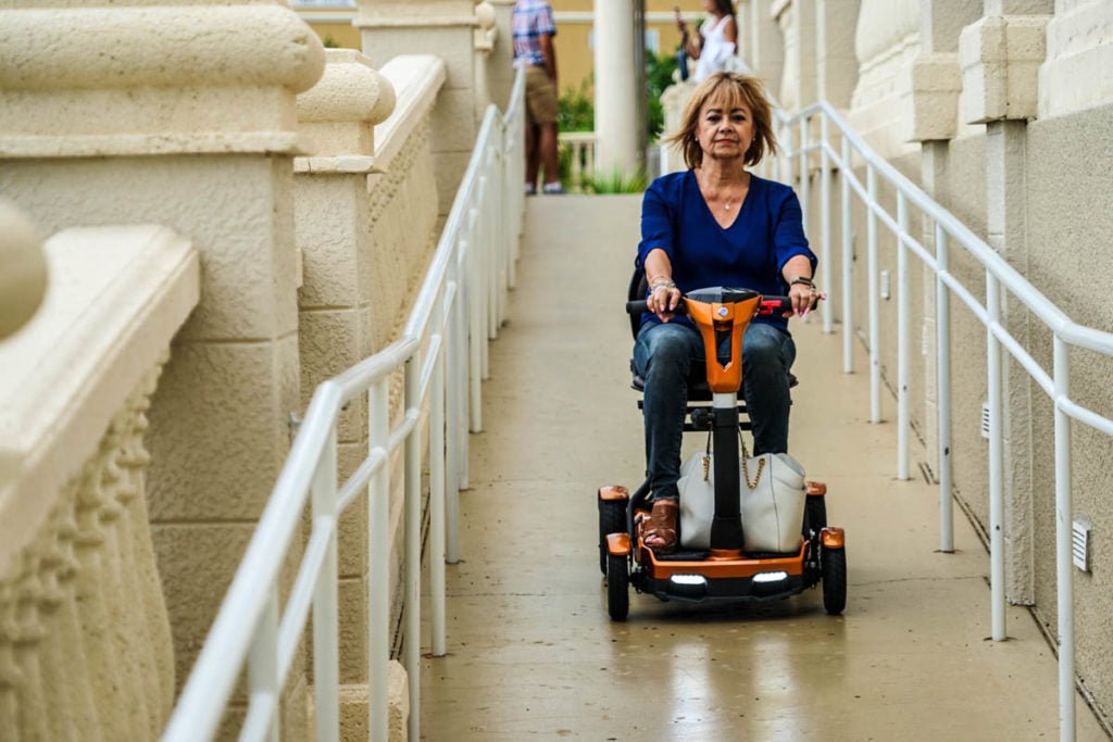 EV Rider TeQno - Auto Folding Electric Scooter! - Wheelchairs in Motion