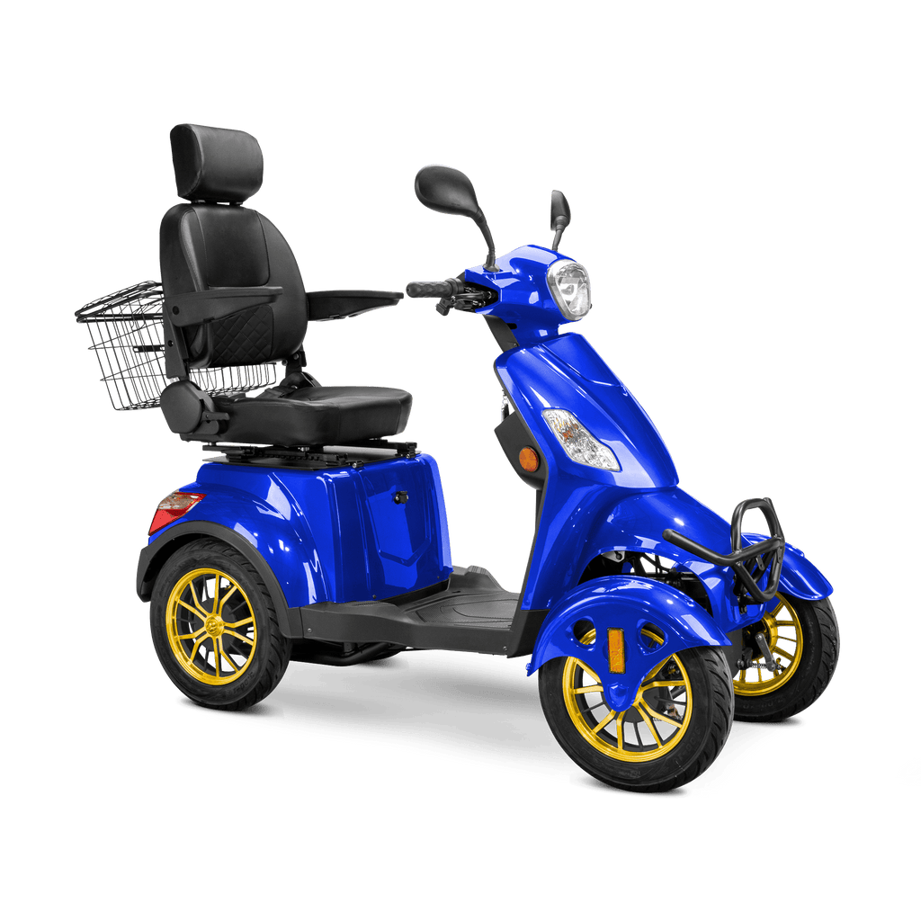Bespoke Prestige 4 - Wheel Mobility Scooter – 15 MPH, 35 Mile Range + Free Weatherproof Cover - Wheelchairs in Motion