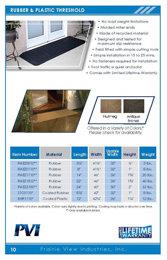 Easy Rubber Threshold Ramps Easy and Effortless Access Wheelchairs